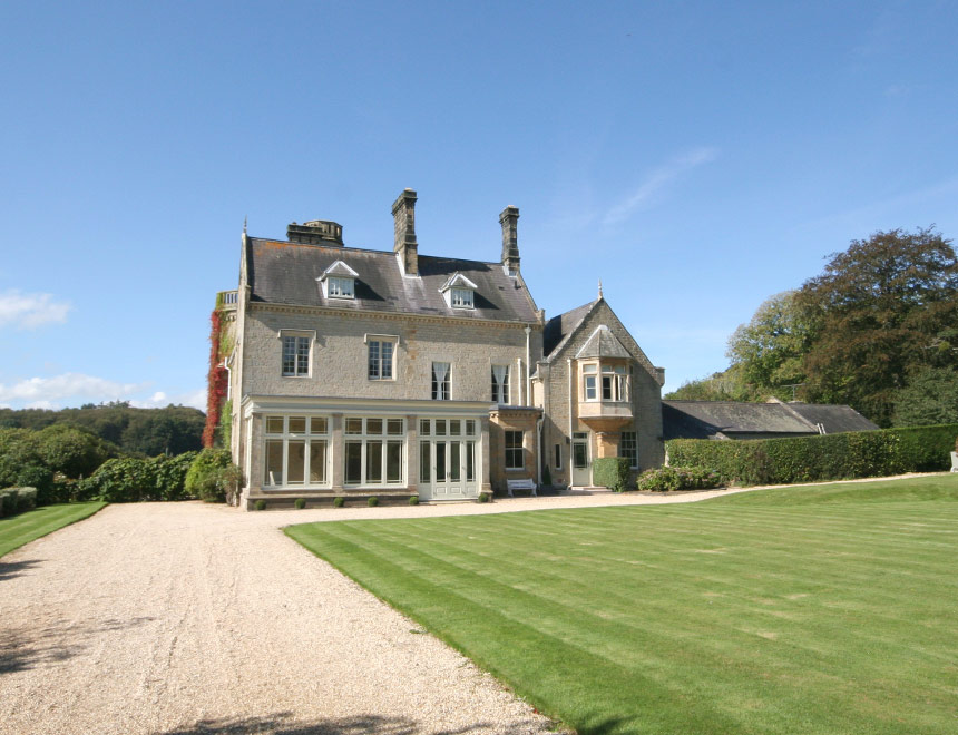 On the drive approaching The East Wing, Lodsworth House, West Sussex